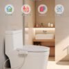Bidet Attachment for Toilet, Non-Electric Dual Nozzle for Frontal & Rear Wash, Adjustable Water Pressure Control, Fresh Water Bidet Toilet Seat, Self Cleaning Water Sprayer