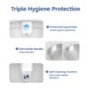 Bidet Attachment for Toilet, Ultra-Slim Non-Electric, Self Clean Bidet Sprayer, Adjustable Water Pressure, Dual Nozzle for Feminine/Posterior Wash, Easy to Install