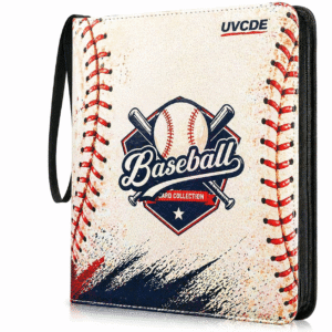 900-Pocket Baseball Card Binder, Double-Sided Sleeve Card Holder, 50 Removable Pages, Trading Card Organizer for MTG, TCG, Sports Cards, Game Cards, PU Leather Zipper Storage
