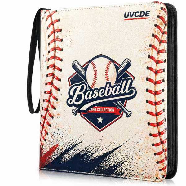 主图1 900-Pocket Baseball Card Binder, Double-Sided Sleeve Card Holder, 50 Removable Pages, Trading Card Organizer for MTG, TCG, Sports Cards, Game Cards, PU Leather Zipper Storage